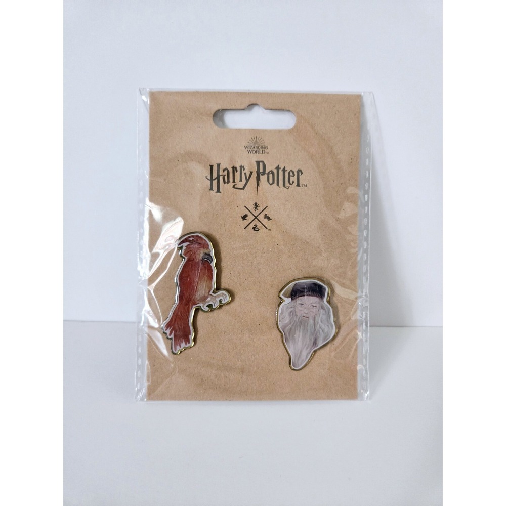 Albus Dumbledore And Fawkes Phoenix Harry Potter Pin Set Yume NEW